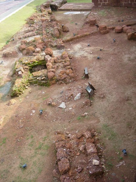 Ruins beside Middlesburg excavation