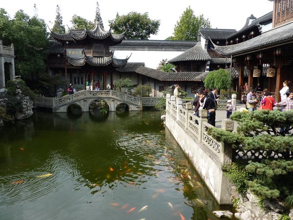 The Koi pond and stage