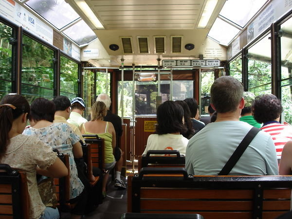 Inside Victoria Peak tram