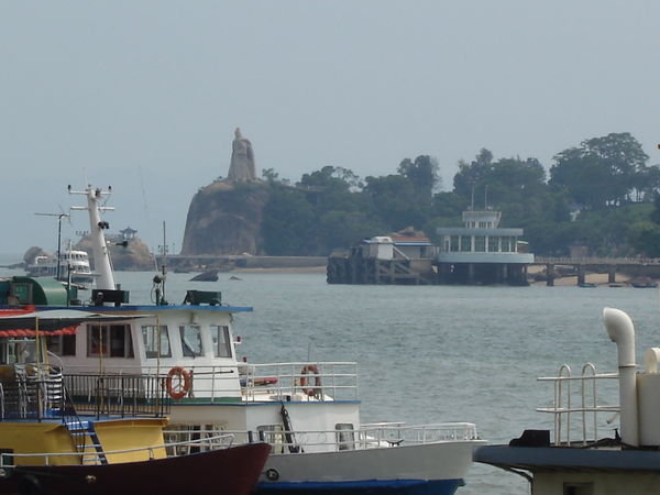 Looking across Xiamen harbor to Gulyangyu