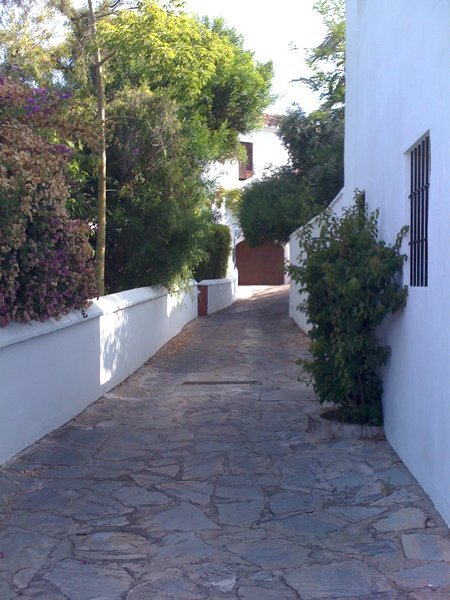 Street leading to villa