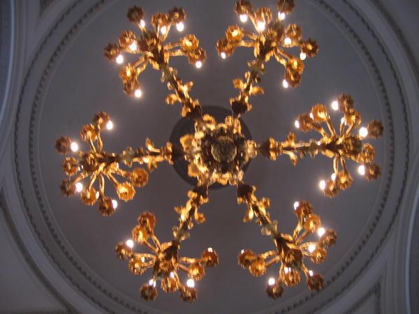 Chandelier inside the Lutheren Church