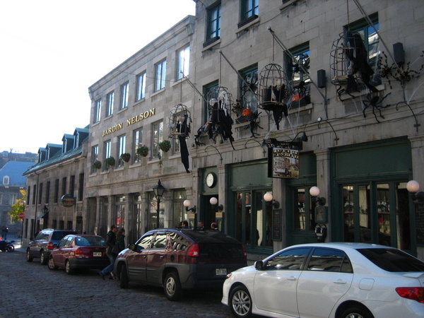 Halloween Decor in Montreal's Old Town