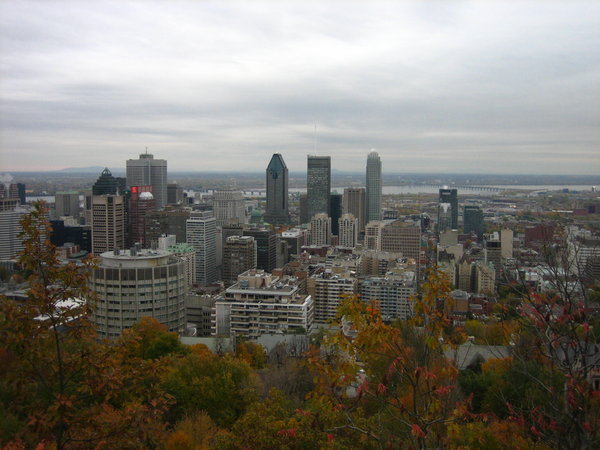 View of Montreal from the 'mountain'