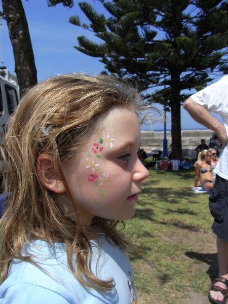 The obligatory face painting