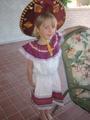 Sarah in her Mexican outfit
