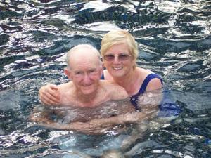 Mum and Dad in the pool