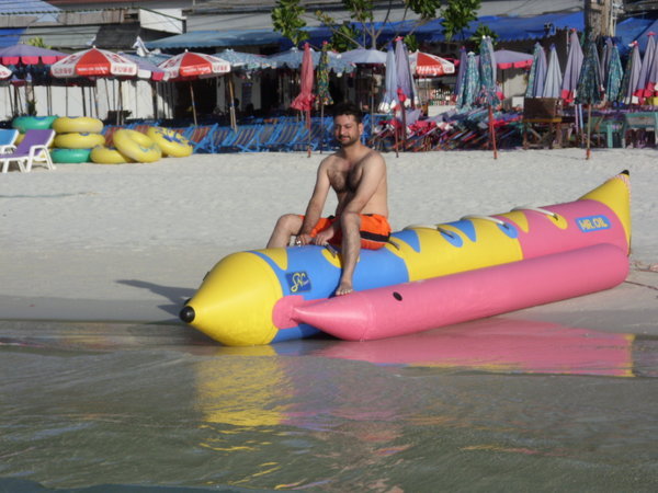 saeed on banana boat
