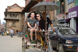 Kev and Richie in our Rickshaw