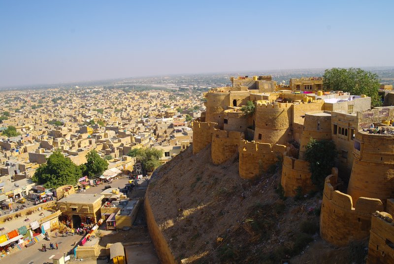 Jaisalmer Wall, Bastions, and Scree Slope