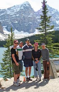Matt, Abe, Grant, Lyn, Amanda @ Morraine Lake
