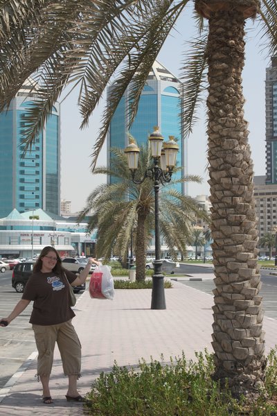 Andrea outside the souq