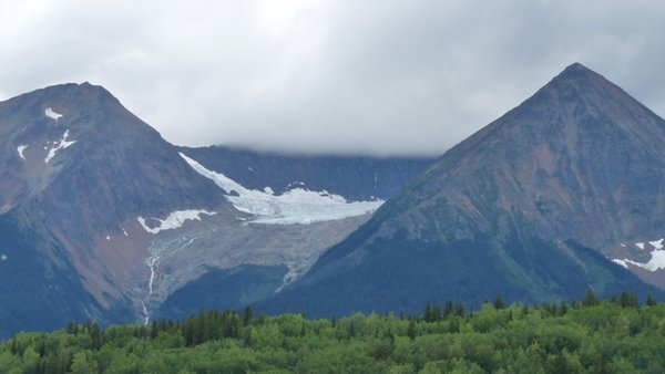 glacier with water runoff
