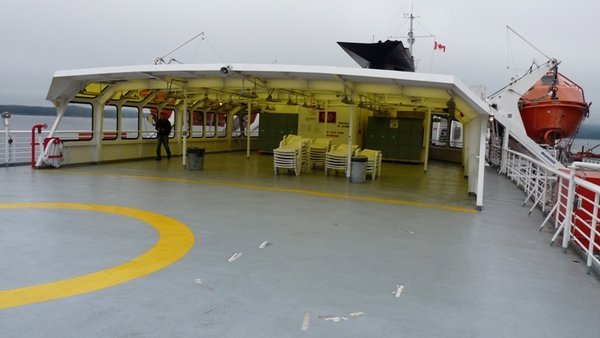 the camper's deck on the ferry