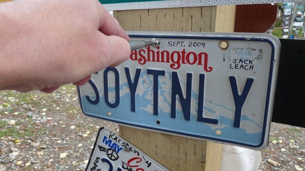 my "soytnly" plate going up