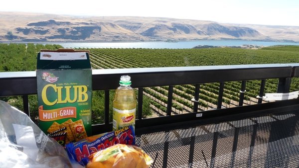 90-minutes from home (snacking at Maryhill Winery)