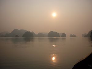 Sunrise in Ha Long Bay