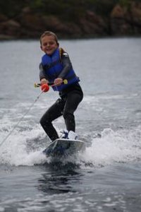 Jarah wakeboarding