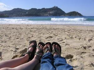 Nuestros pies en la playa..