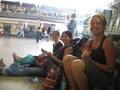 Camped out at the Rome train station