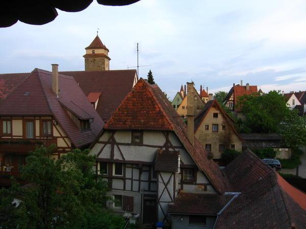 The rooftops of Medieval Rothenburg...