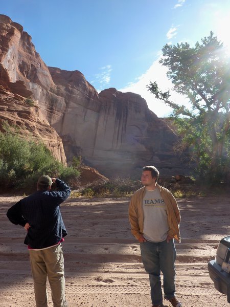 The boys on the canyon floor