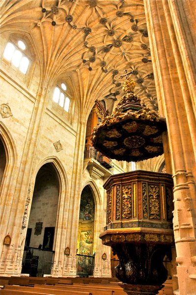 An ornate pulpit