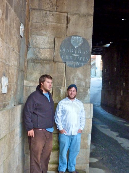 Andrew and Alec in the winery area