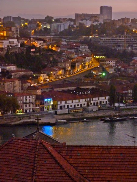 Looking back across the river from Porto
