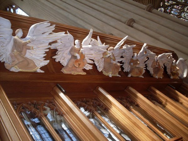 Angels above the choir loft