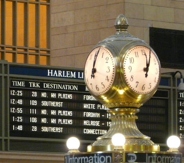 A clock at Grand Central Terminal