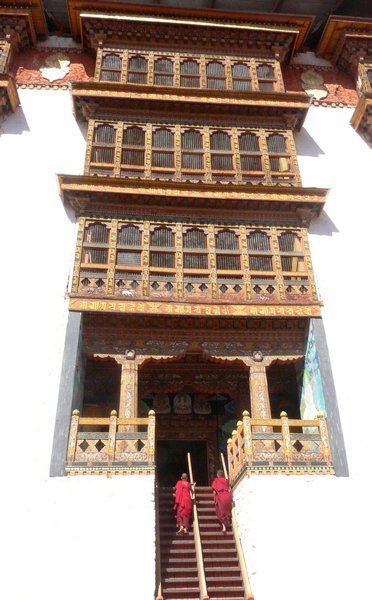 A chorten in the Dzong