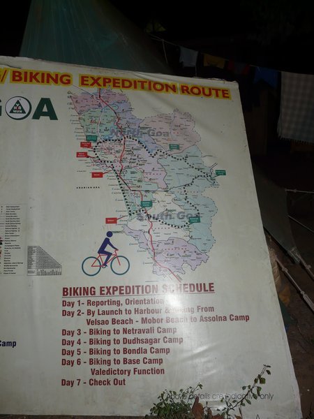 The biking route map
