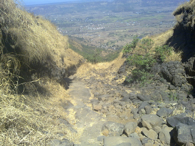 the trail to bhaje village