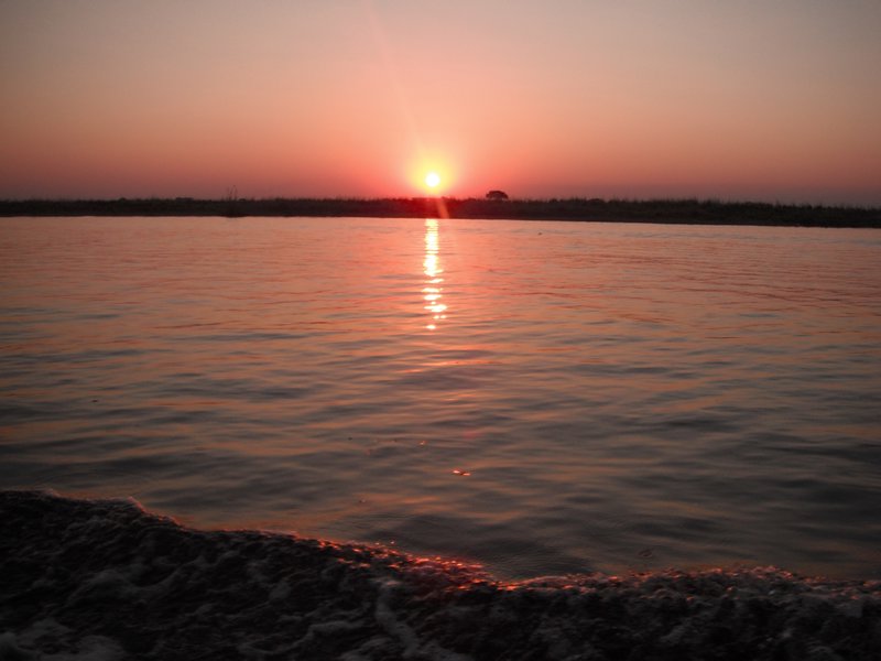 Sunset over Chobe river