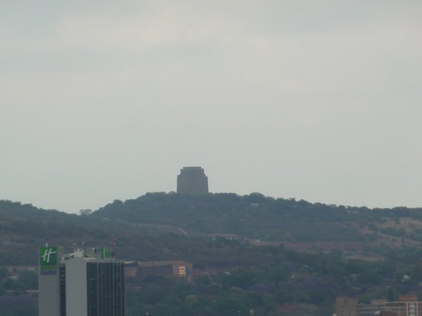Voortrekker monument up on the hill