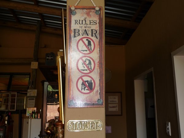 Bar rules. 