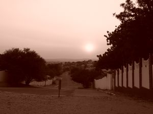 the dusty streets of Windhoek