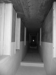 super creepy hallway of the old hospital.