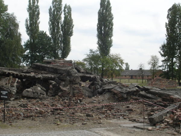 what's left of the gas chambers and crematorium