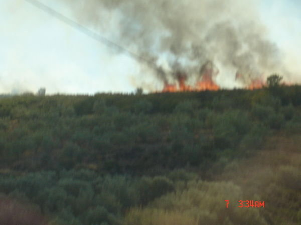 fire on the way to epidavros