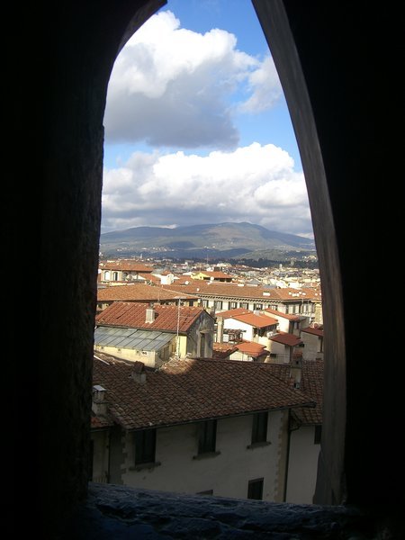 View from a tiny window climbing the Duomo