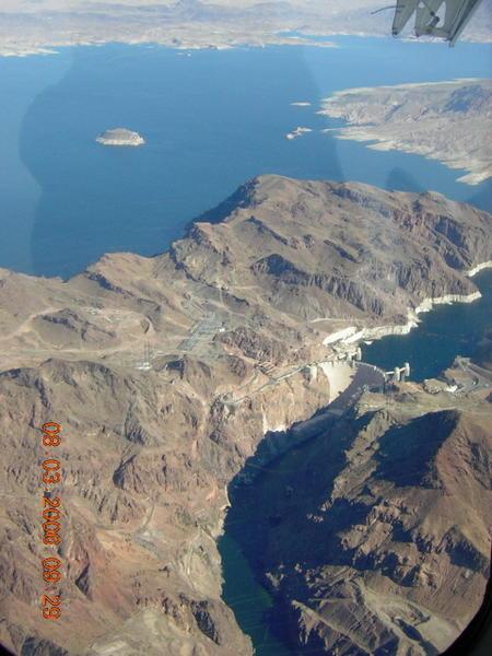 Hoover dam by air