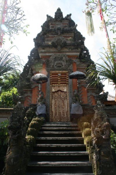 close up of the temple 