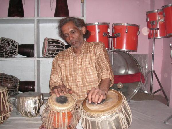 Kailash playing tabla