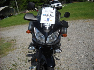 Front of bike with Rally Flag