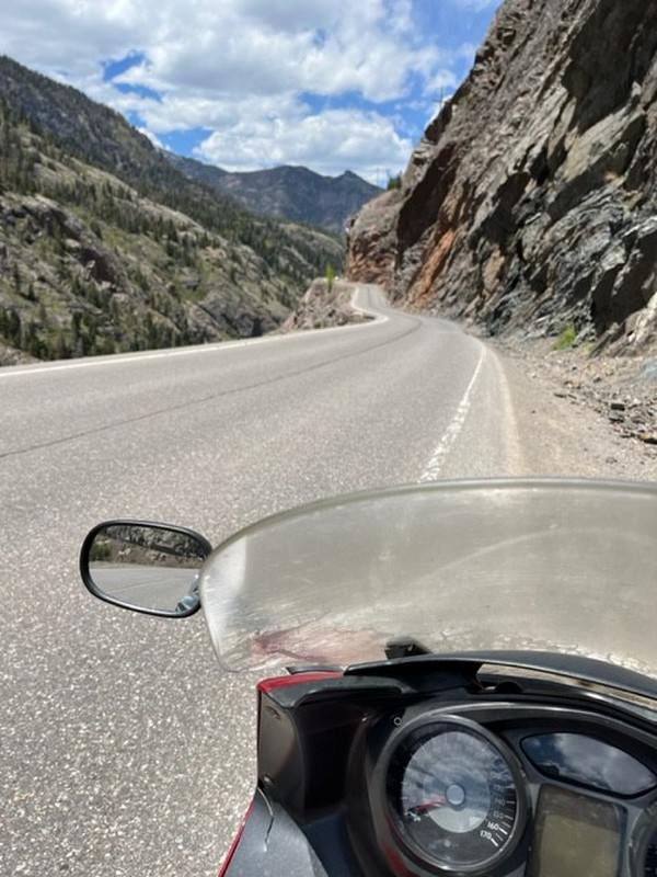 The Million Dollar Highway as Seen from the Handlebars