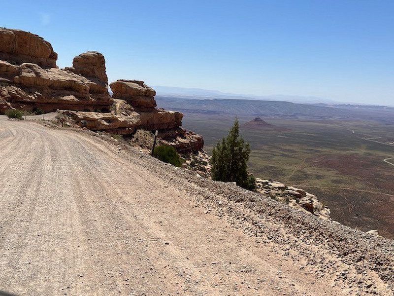 The Dirt Road Descending to the Valley of the Gods