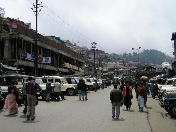 Shopping street in Darjeeling
