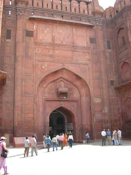 The entry gate to the Red Fort